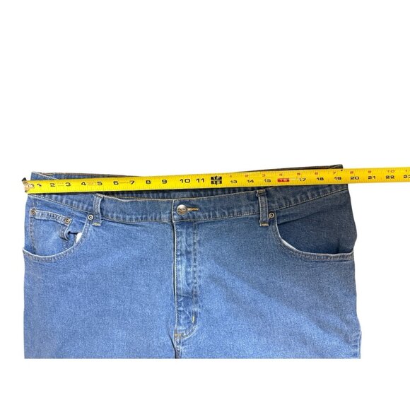 L.L. Bean Womens Jeans Size 22 Reg Barrel Leg Dark Blue Denim Cotton Lycra - Picture 8 of 11